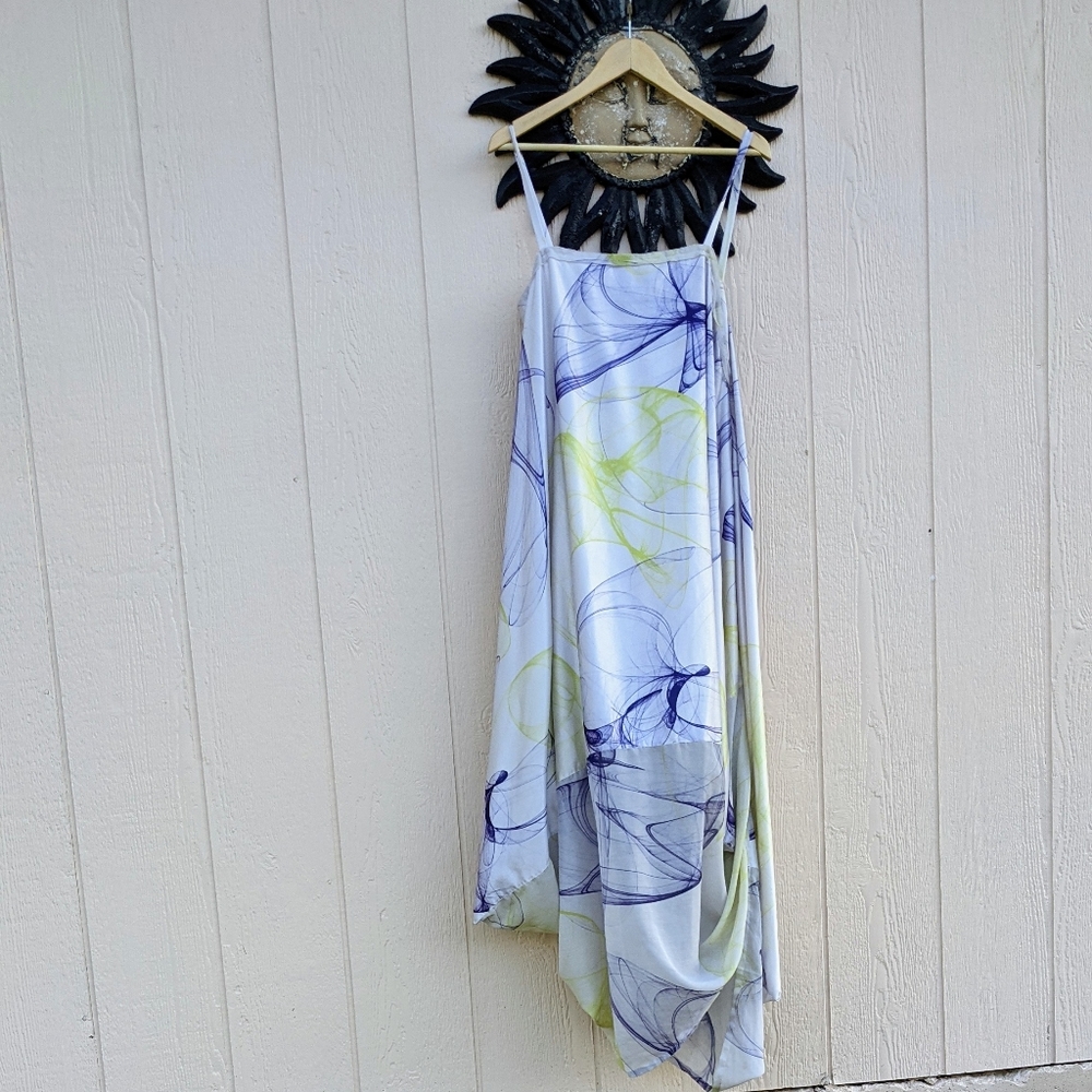 Mara Mac Spaghetti Strap Bubble Abstract Dress - image 1